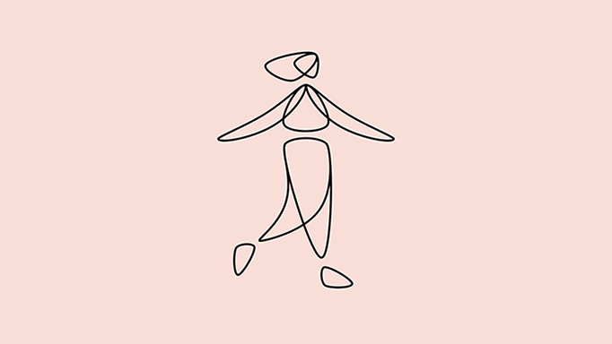 Laura Faraci Graphics Logo, featuring a stylized woman walking.