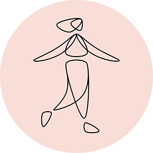 Laura Faraci Graphics logo, featuring a stylized woman walking.