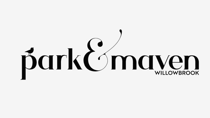 Park & Maven Logo animation featuring, featuring a bird flying around the logotype.